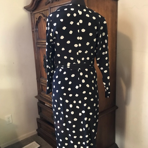 Vintage Frances Henaghan Lord& Taylor Classic Polka Dot Wrap Dress - Picture 5 of 9